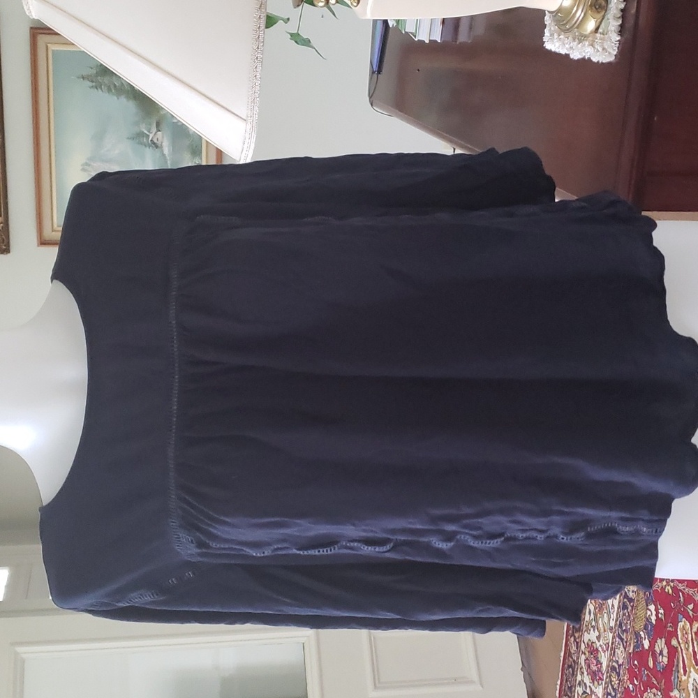 Navy blue bohemian chic top
